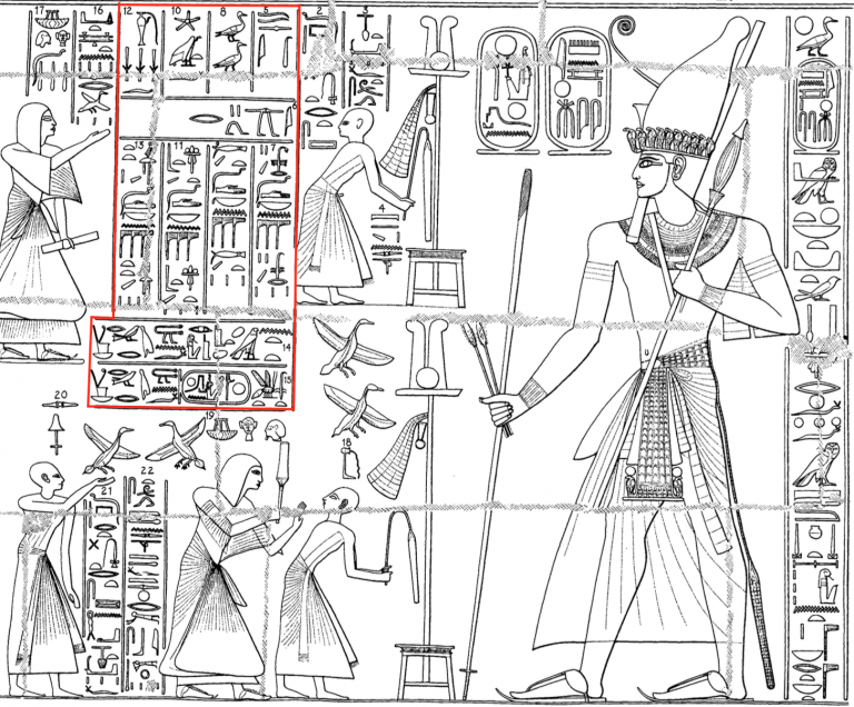 Escena del templo mortuorio de Ramsés III